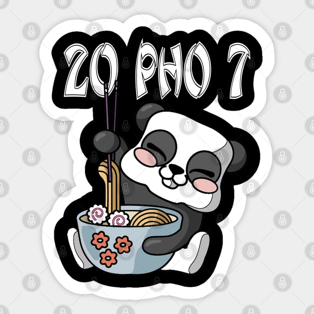 20 Pho 7 Kawaii Panda Ramen Manga Otaku Noodles Bowl Sticker by Sassee Designs